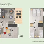 Ferienglueck Im Doppelhaus- 60 M Zum Haus 2 Hébergement de vacances