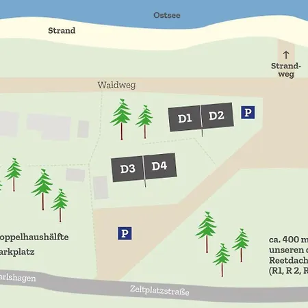 Ferienglueck Im Doppelhaus- 60 M Zum Haus 2 Karlshagen
