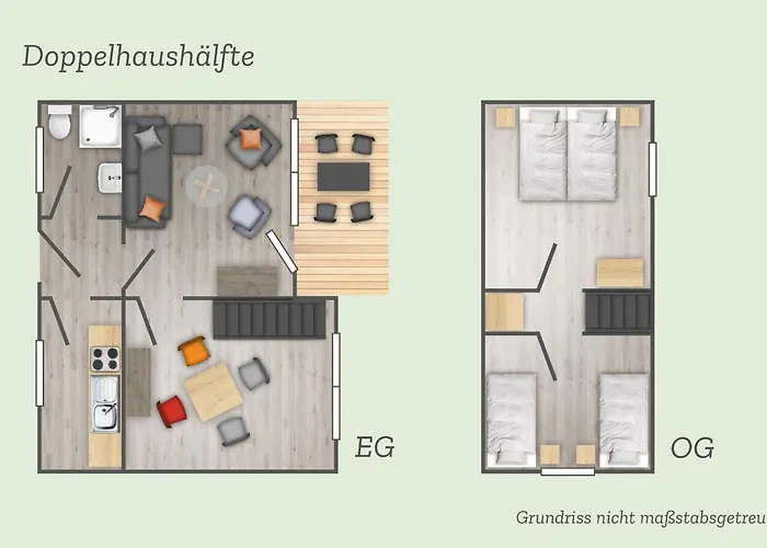 Ferienglück Im Doppelhaus- 60 M Zum Haus 2 Ferienhaus